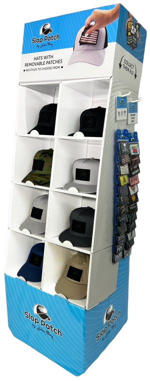 
                  
                    Load image into Gallery viewer, Slap Patch Hats Floor Shipper - Hardware Collection
                  
                